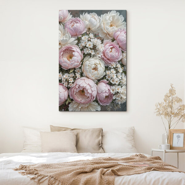 Groep bloemen in een boeket Canvas Schilderijen Groep bloemen in een boeket