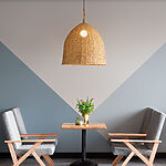 Fotobehang Witte en blauwe driehoek