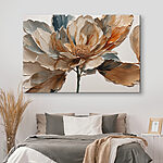 Canvas Schilderijen Elegante bloemen in rustgevende tinten