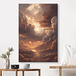 Canvas Schilderijen Wolken en water in de lucht