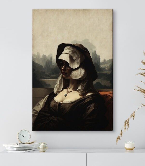 Vrouw in een gewaad Canvas Schilderijen Vrouw in een gewaad