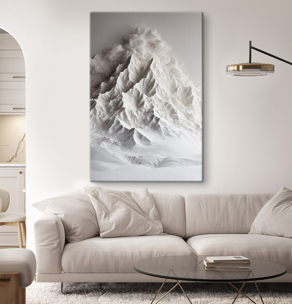 Berg waar rook uit komt Canvas Schilderijen Berg waar rook uit komt