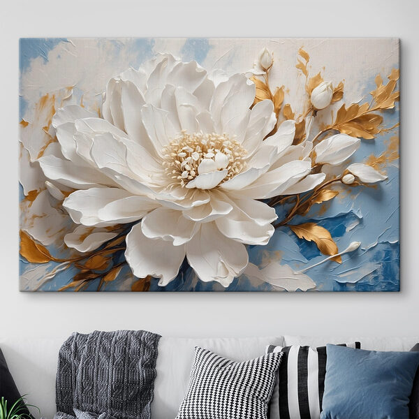 Elegant bloemstuk met zachte tinten Canvas Schilderijen Elegant bloemstuk met zachte tinten
