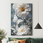Canvas Schilderijen Vlinder op een bloem