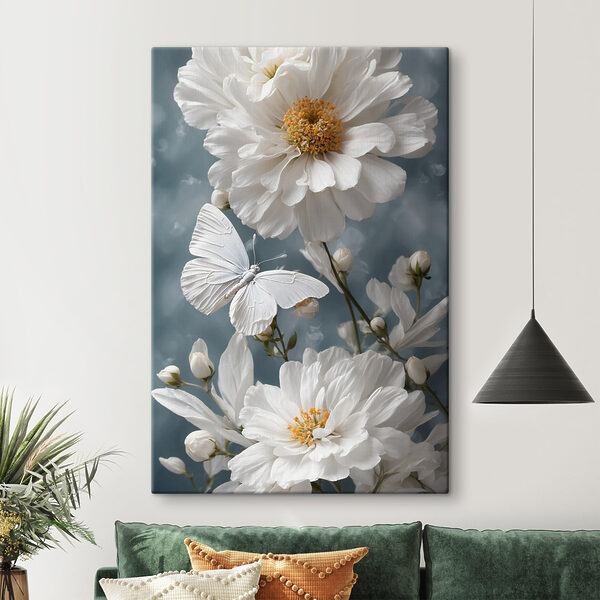 Vlinder op een bloem Canvas Schilderijen Vlinder op een bloem