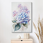 Canvas Schilderijen Schilderij van bloemen op een witte achtergrond