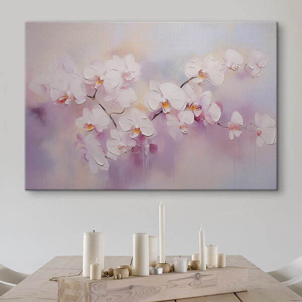 Schilderij van witte bloemen Canvas Schilderijen Schilderij van witte bloemen