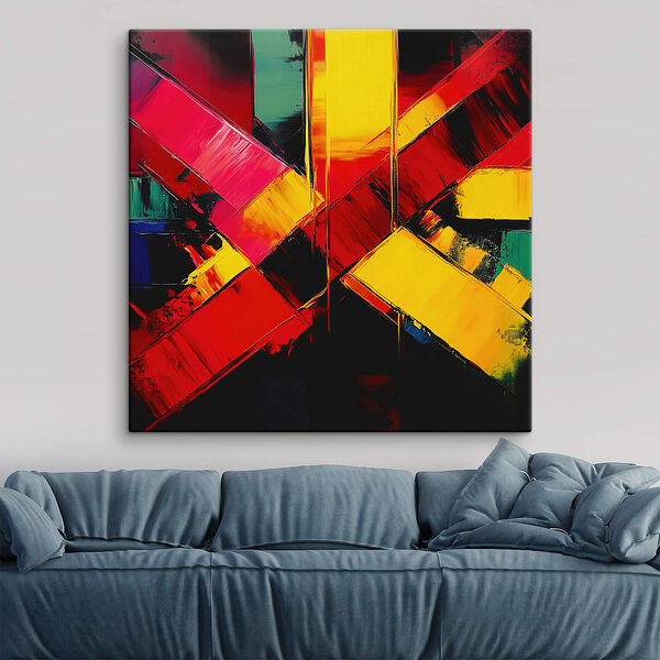 Schilderij van een kruis Canvas Schilderijen Schilderij van een kruis