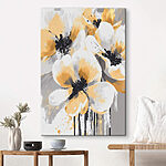 Canvas Schilderijen Delicate bloemen in zachte kleuren