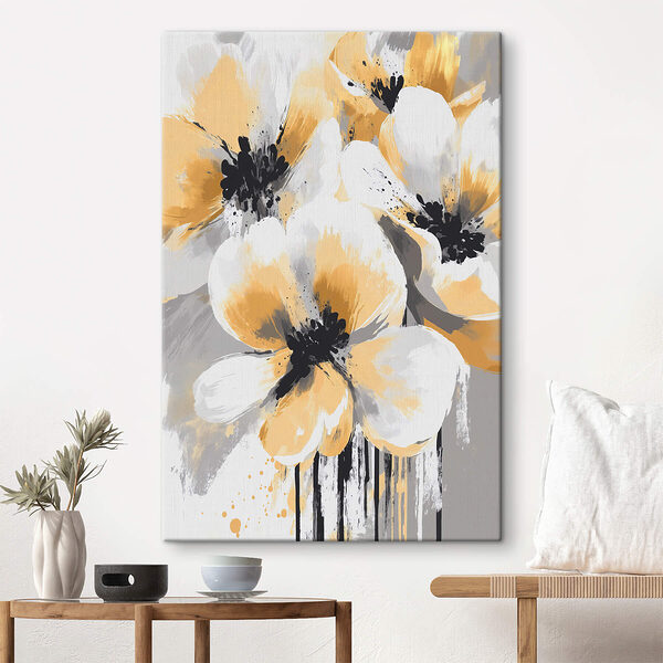 Delicate bloemen in zachte kleuren Canvas Schilderijen Delicate bloemen in zachte kleuren