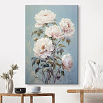 Canvas Schilderijen Schilderij van witte bloemen