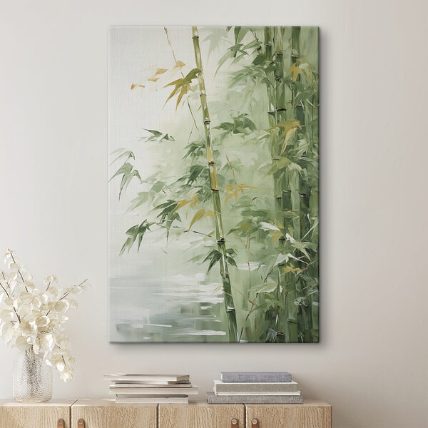 Schilderij van een bamboeboom Canvas Schilderijen Schilderij van een bamboeboom