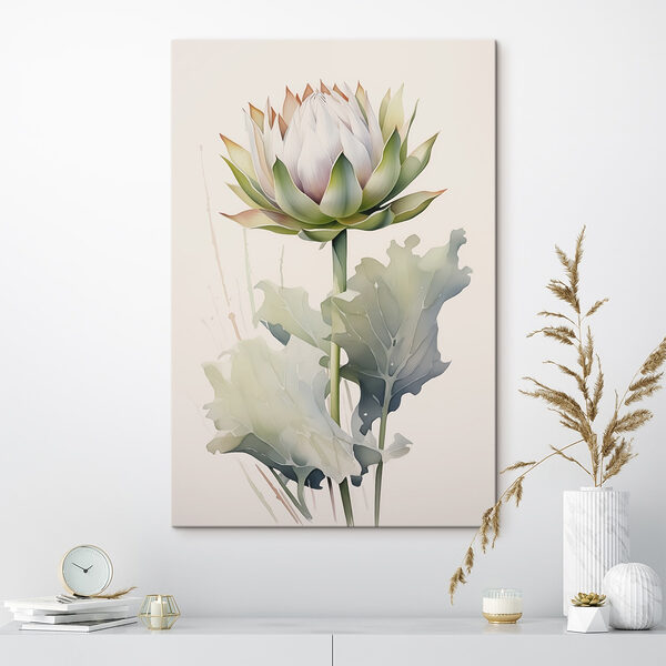 Schilderij van een bloem Canvas Schilderijen Schilderij van een bloem