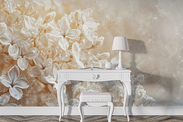 Delicate bloesems met een zachte touch Fotobehang Delicate bloesems met een zachte touch