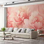 Fotobehang Delicate bloemen in zachte pasteltinten