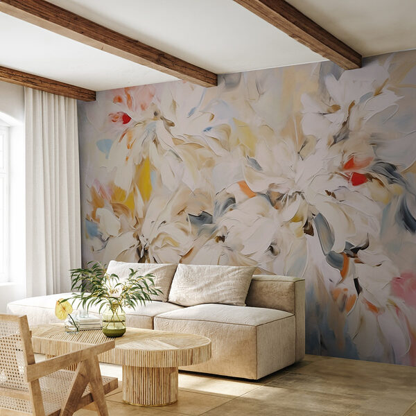 Schilderen van bloemen Fotobehang Schilderen van bloemen