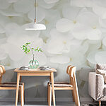 Fotobehang Groep witte bloemen