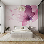 Fotobehang Roze en paarse bloem
