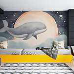 Fotobehang Walvis in de lucht