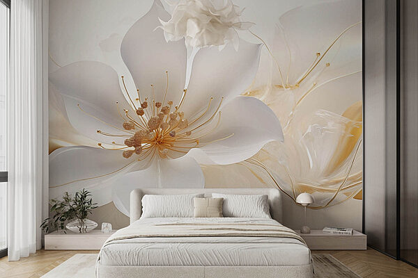 Delicate bloem met elegante details Fotobehang Delicate bloem met elegante details