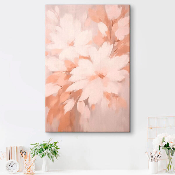 Sereen pastel bloemstuk Canvas Schilderijen Sereen pastel bloemstuk