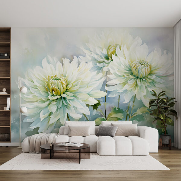 Prachtige bloemen in zachte tinten Fotobehang Prachtige bloemen in zachte tinten