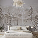 Fotobehang Bloemen- en plantenveld