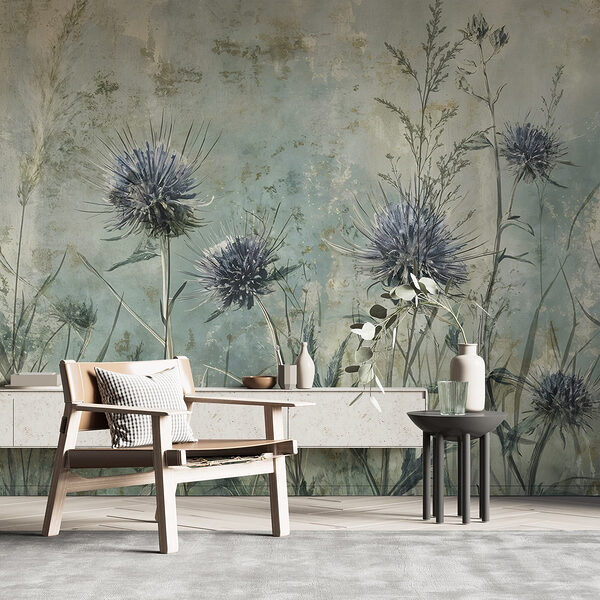 Schilderen van bloemen en planten Fotobehang Schilderen van bloemen en planten