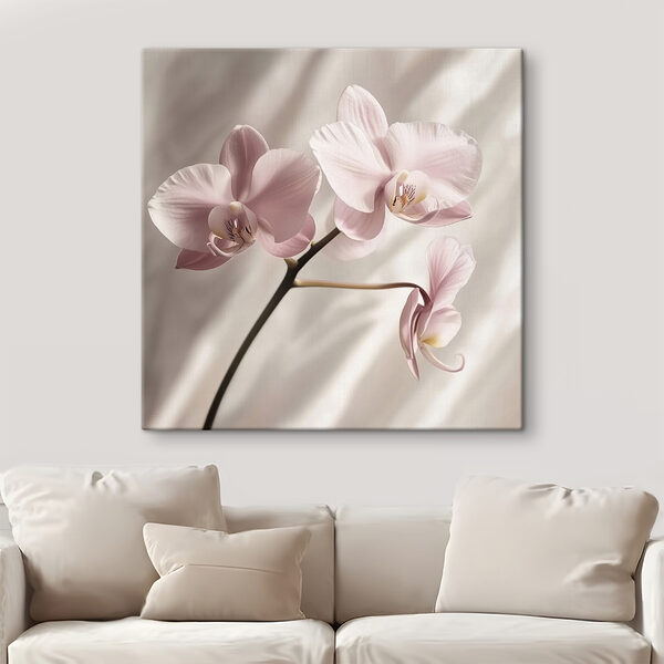 Delicate bloemen in zachte tinten Canvas Schilderijen Delicate bloemen in zachte tinten