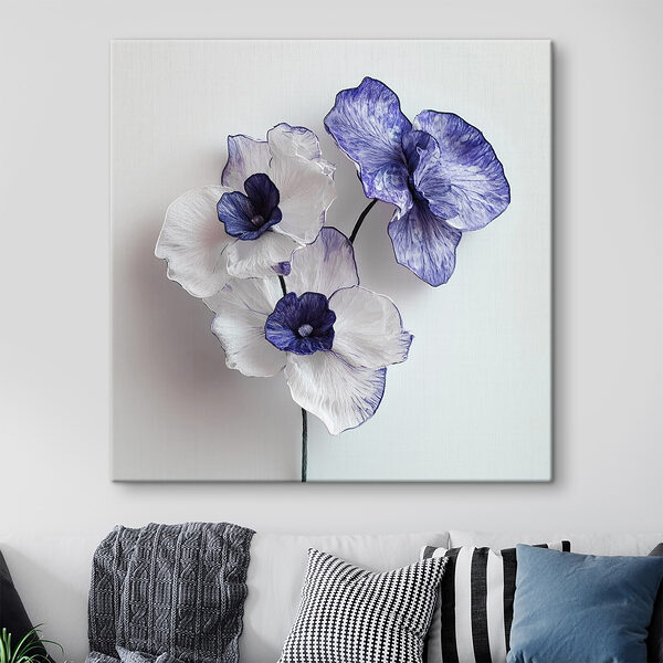 Delicaat bloemstuk in zachte tinten Canvas Schilderijen Delicaat bloemstuk in zachte tinten