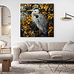 Canvas Schilderijen Vogel in water