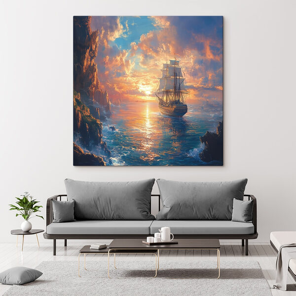 Schip in het water Canvas Schilderijen Schip in het water