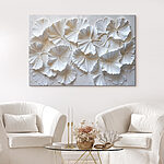 Canvas Schilderijen Groep witte bladeren