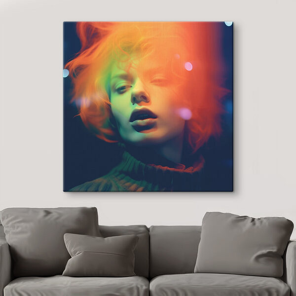 Vrouw met rood haar Canvas Schilderijen Vrouw met rood haar