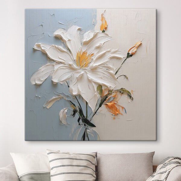 Schilderij van een bloem Canvas Schilderijen Schilderij van een bloem