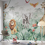 Fotobehang Groep dieren in een jungle