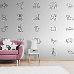 Fotobehang Collectie van origami dieren