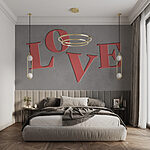 Fotobehang Liefde in vette, speelse letters