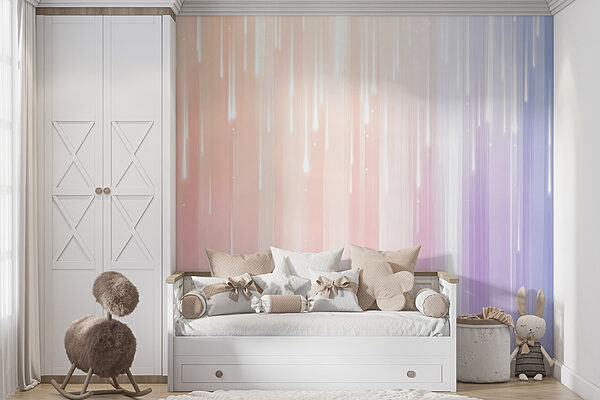 Wazig beeld van een regenboog van licht Fotobehang Wazig beeld van een regenboog van licht