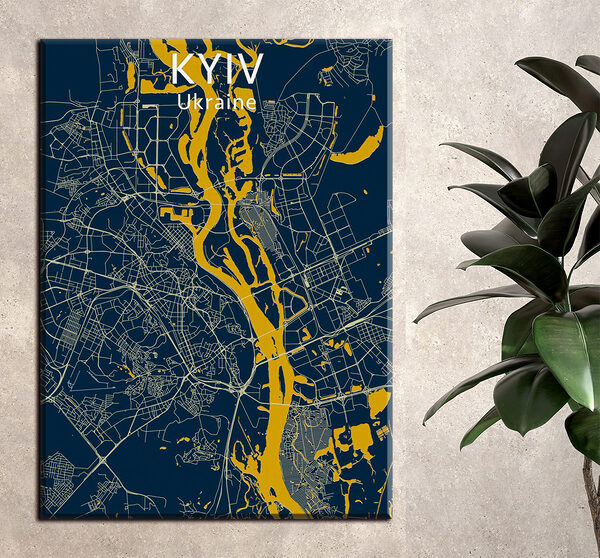 Kaart van een stad Canvas Schilderijen Kaart van een stad