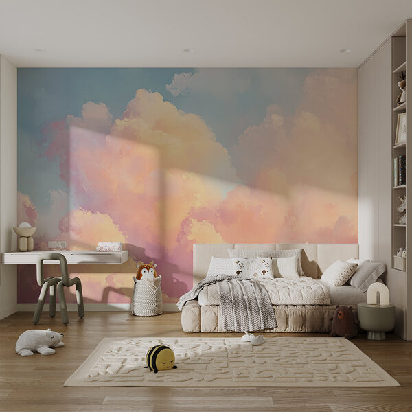 Fotobehang Kleurrijke wolken in de lucht