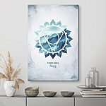 Canvas Schilderijen Logo van een driehoek in een cirkel