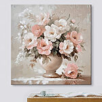 Canvas Schilderijen Schilderij van bloemen in een vaas