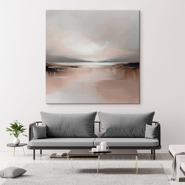 Water met een bewolkte hemel Canvas Schilderijen Water met een bewolkte hemel