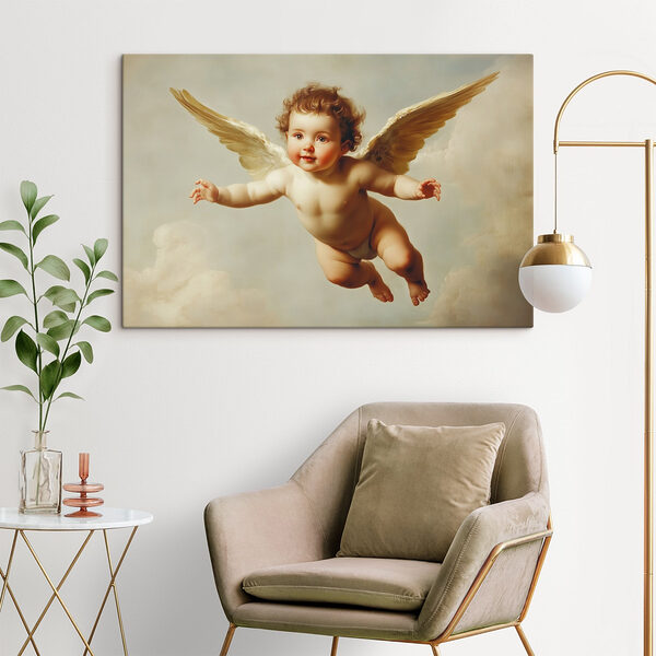 Baby in de lucht Canvas Schilderijen Baby in de lucht