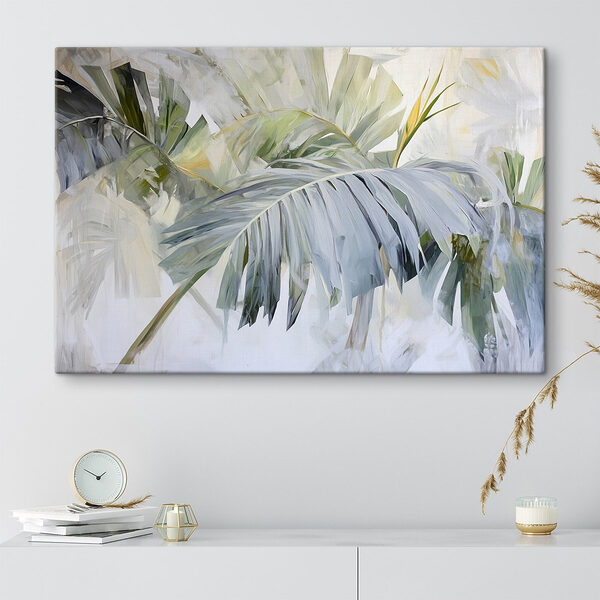 Schilderen van palmbladeren Canvas Schilderijen Schilderen van palmbladeren