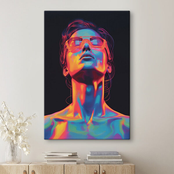 Vrouw met bril Canvas Schilderijen Vrouw met bril