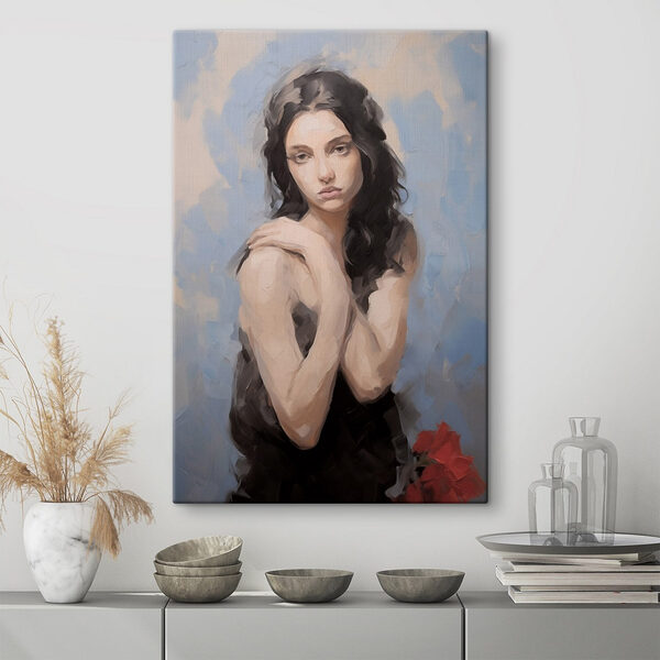 Schilderij van een vrouw Canvas Schilderijen Schilderij van een vrouw
