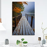 Canvas Schilderijen Houten steiger boven een waterlichaam