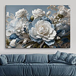 Canvas Schilderijen Delicate bloemen in zachte pasteltinten